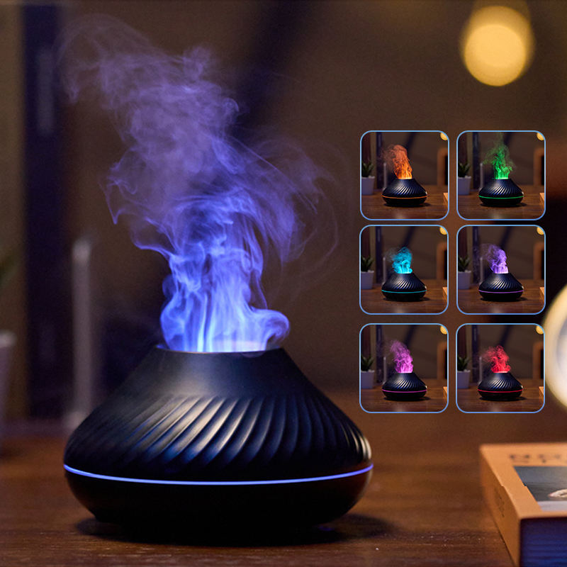 EtherealEssential™ RGB Flame Humidifier Diffuser - 130ML Aroma Essential Oil Fire Flame Aroma Diffuser