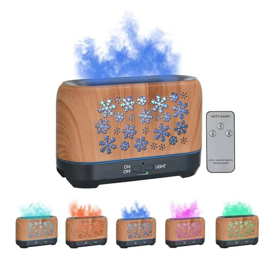 EtherealEssential™ Christmas Snowflake Humidifier - Colorful Aromatherapy and Atmosphere Diffuser for Home