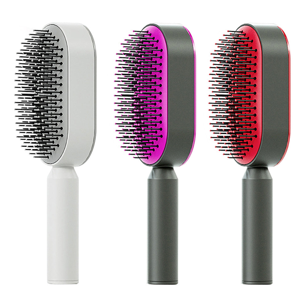 EtherealEssential™ Self-Cleaning Hair Brush - One-Key Cleaning, Anti-Static Airbag Scalp Massaging Comb for Women