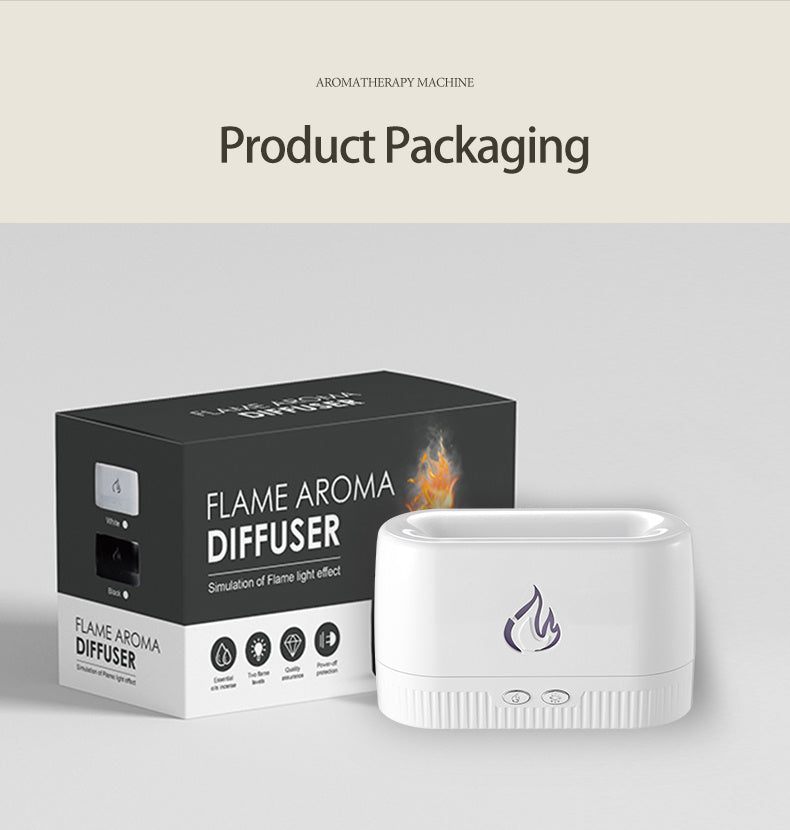 EtherealEssential™ Flame Humidifier Aroma Diffuser - Silent Essential Oil Aroma Diffuser for Home and Bedroom