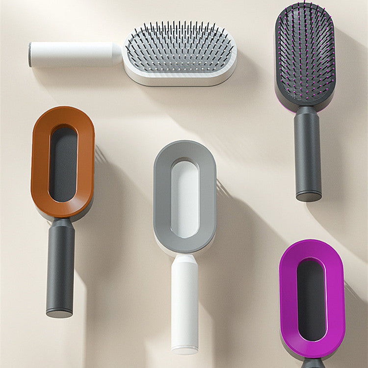 EtherealEssential™ Self-Cleaning Hair Brush - One-Key Cleaning, Anti-Static Airbag Scalp Massaging Comb for Women