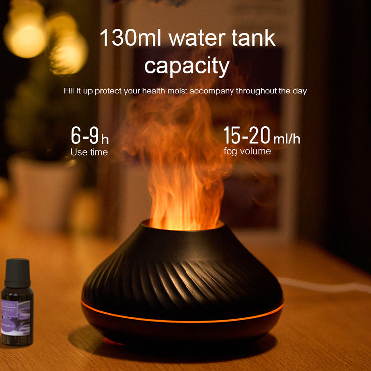 EtherealEssential™ RGB Flame Humidifier Diffuser - 130ML Aroma Essential Oil Fire Flame Aroma Diffuser