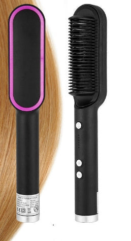 EtherealEssential™ 2-in-1 Hair Straightener and Curling Hot Comb - Dual-Purpose Negative Ion Electric Hair Brush