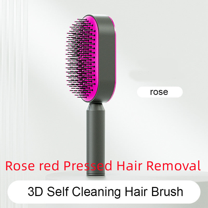 EtherealEssential™ Self-Cleaning Hair Brush - One-Key Cleaning, Anti-Static Airbag Scalp Massaging Comb for Women