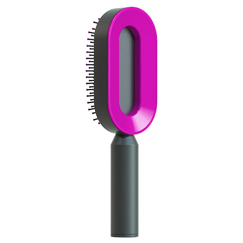 EtherealEssential™ Self-Cleaning Hair Brush - One-Key Cleaning, Anti-Static Airbag Scalp Massaging Comb for Women